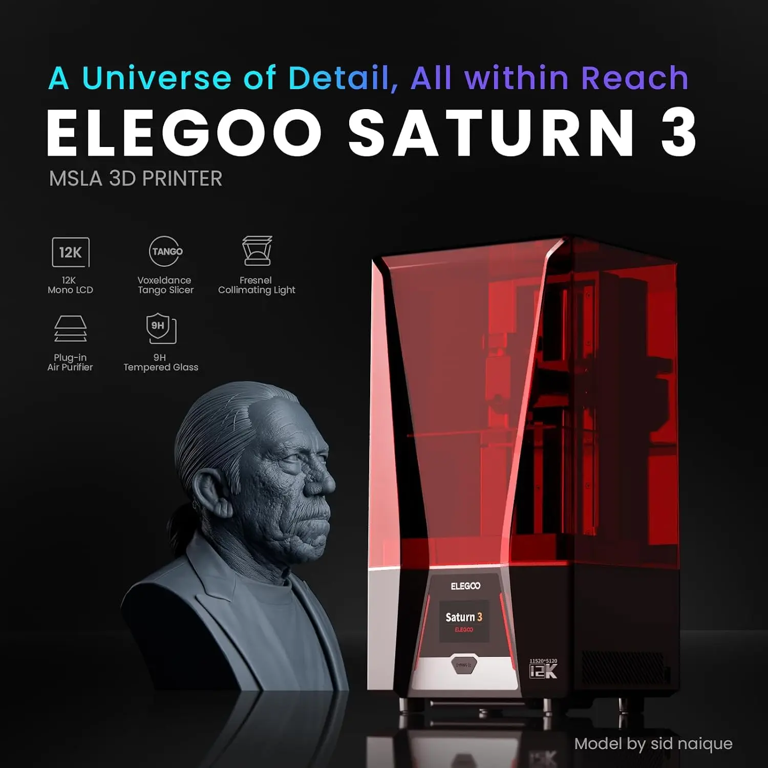 Saturn 3 MSLA 12K 3D-printer | - 12K Monochrome Lcd Resin 3D Printer recensie en prijs