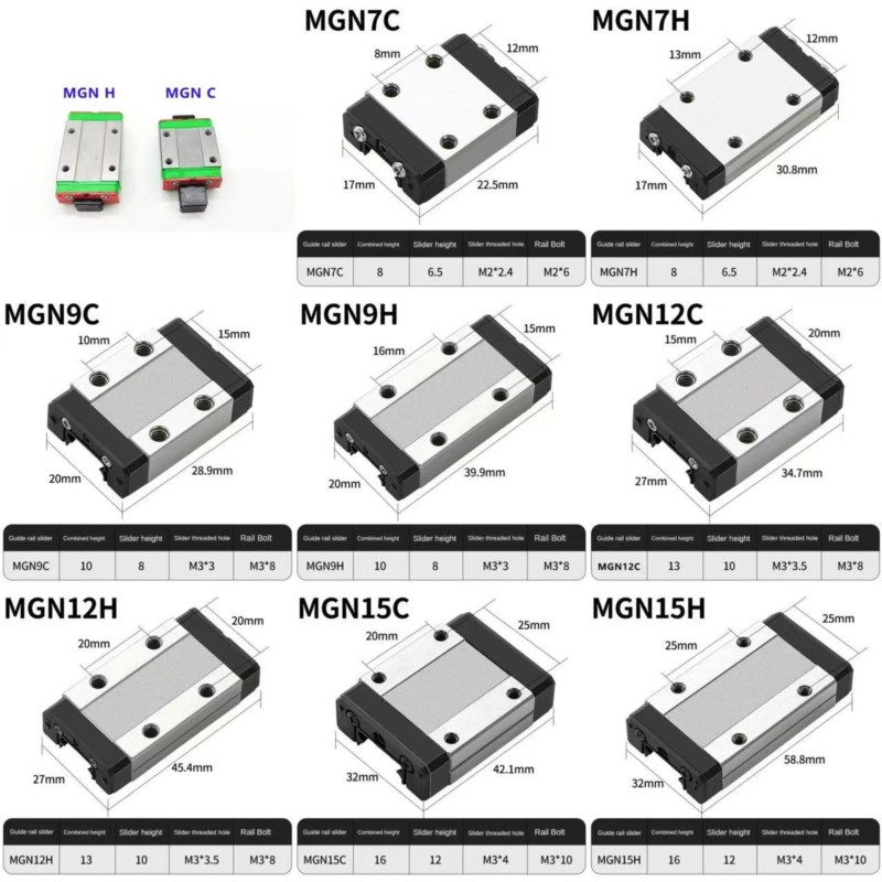 1PCS MGN7C MGN7H MGN9C MGN9H M - Linear Rail Mgn12H Set recensie en prijs